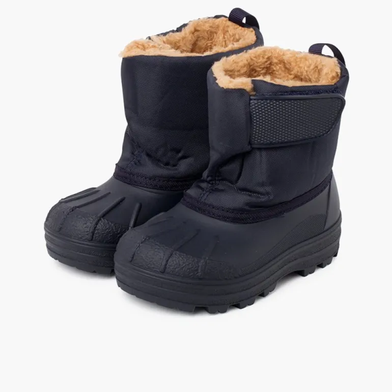 Menina Pisamonas Botas De Neve Forro Felpudo Fecho Aderente