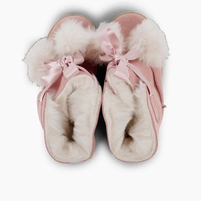 Menina Pisamonas Botas Estilo Esquimo Menina Com Pompons