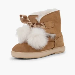 Menina Pisamonas Botas Estilo Esquimo Menina Com Pompons