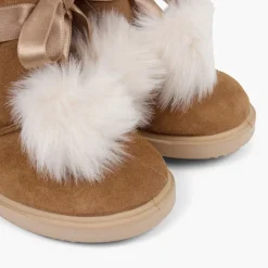 Menina Pisamonas Botas Estilo Esquimo Menina Com Pompons