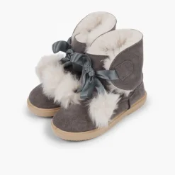 Menina Pisamonas Botas Estilo Esquimo Menina Com Pompons