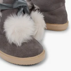 Menina Pisamonas Botas Estilo Esquimo Menina Com Pompons