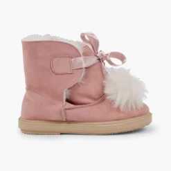 Menina Pisamonas Botas Estilo Esquimo Menina Com Pompons