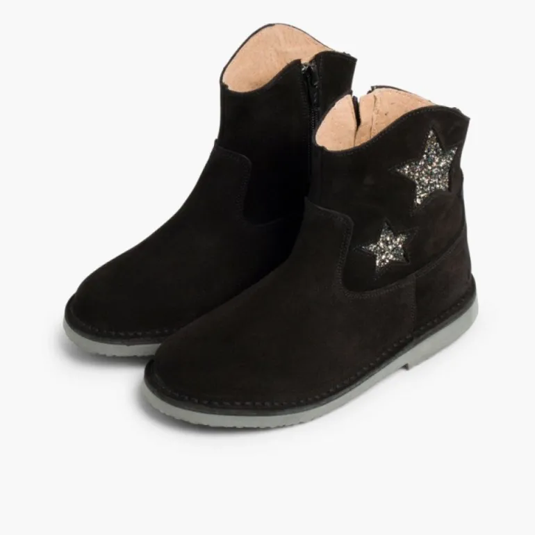 Menina Pisamonas Botas Estrelas Menina E Mulher Com Fecho-Eclair