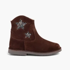 Menina Pisamonas Botas Estrelas Menina E Mulher Com Fecho-Eclair