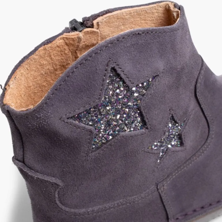 Menina Pisamonas Botas Estrelas Menina E Mulher Com Fecho-Eclair