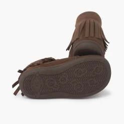 Menina Pisamonas Botas Franjas Atacadores Primeiros Passos