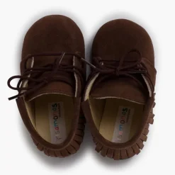Menina Pisamonas Botas Franjas Atacadores Primeiros Passos