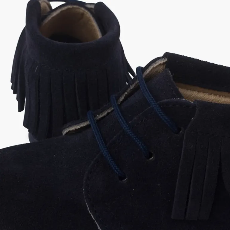 Menina Pisamonas Botas Franjas Atacadores Primeiros Passos