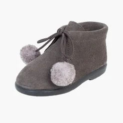 Menina Pisamonas Botas Infantis Com Pompons