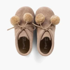 Menina Pisamonas Botas Infantis Com Pompons