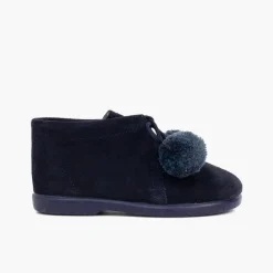 Menina Pisamonas Botas Infantis Com Pompons