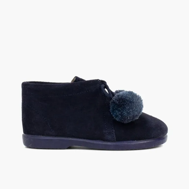 Menina Pisamonas Botas Infantis Com Pompons