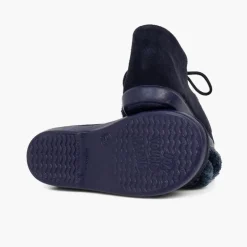 Menina Pisamonas Botas Infantis Com Pompons