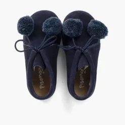 Menina Pisamonas Botas Infantis Com Pompons