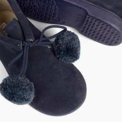 Menina Pisamonas Botas Infantis Com Pompons