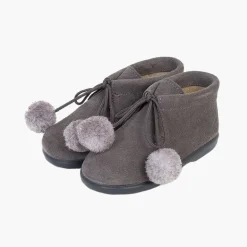 Menina Pisamonas Botas Infantis Com Pompons