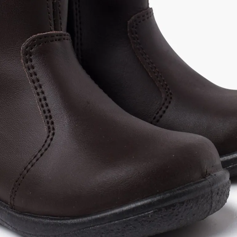 Menina Pisamonas Botas Lisas Pele Lavavel Criancas