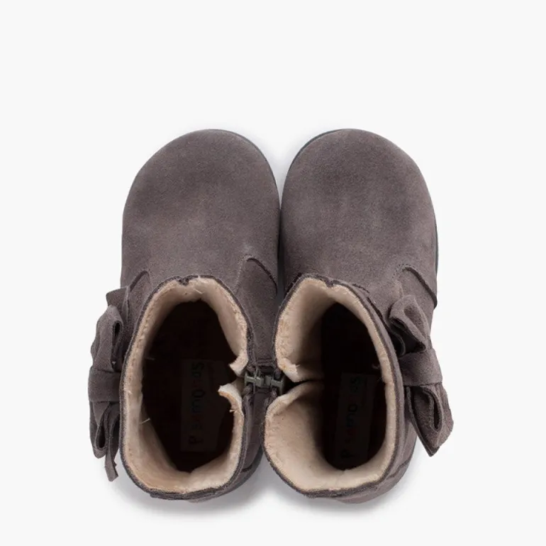Menina Pisamonas Botas Menina Camurca Laco Lateral Grande