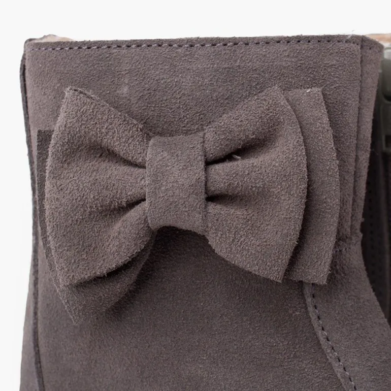 Menina Pisamonas Botas Menina Camurca Laco Lateral Grande