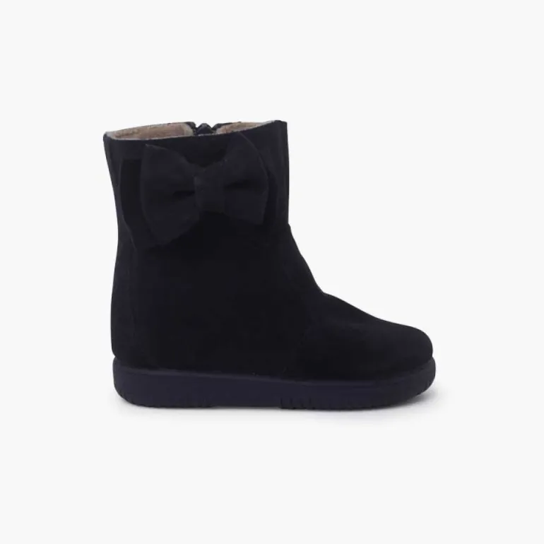 Menina Pisamonas Botas Menina Camurca Laco Lateral Grande
