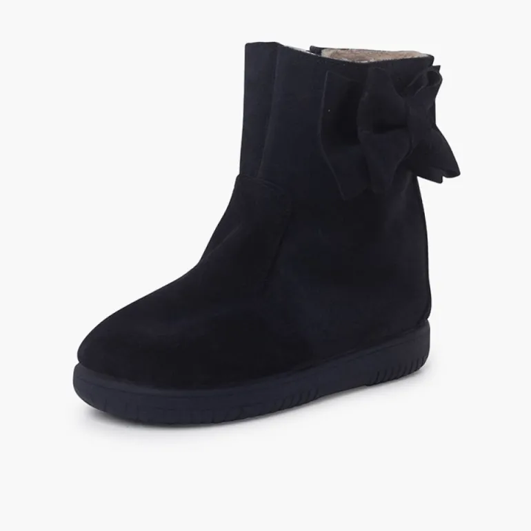 Menina Pisamonas Botas Menina Camurca Laco Lateral Grande