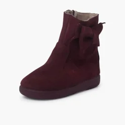 Menina Pisamonas Botas Menina Camurca Laco Lateral Grande