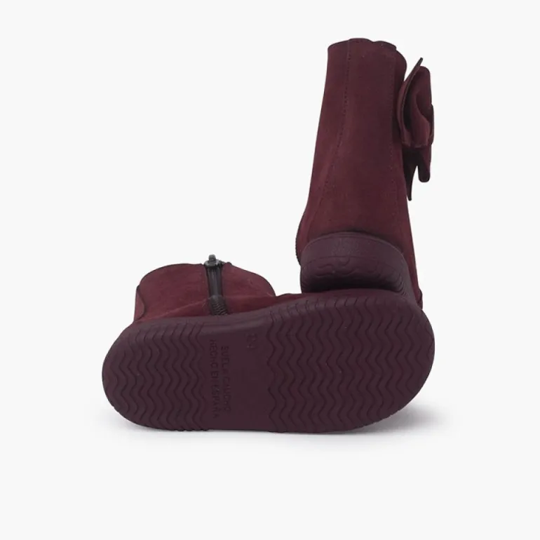 Menina Pisamonas Botas Menina Camurca Laco Lateral Grande