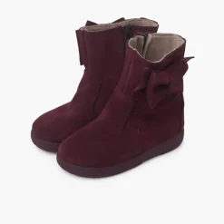 Menina Pisamonas Botas Menina Camurca Laco Lateral Grande