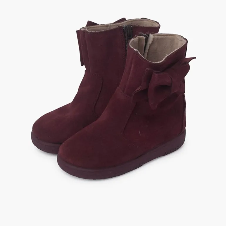 Menina Pisamonas Botas Menina Camurca Laco Lateral Grande