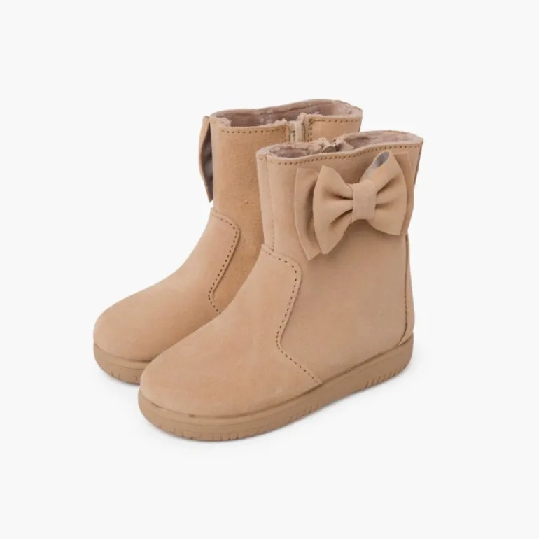 Menina Pisamonas Botas Menina Camurca Laco Lateral Grande