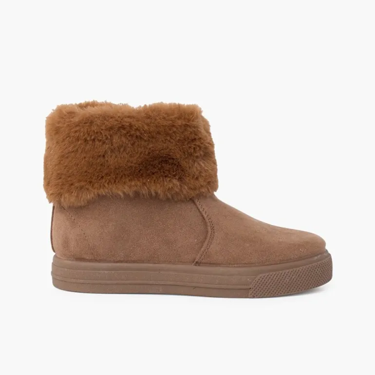 Menina Pisamonas Botas Menina Cano Dobrado Pelo