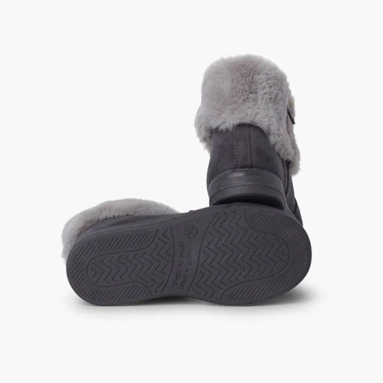 Menina Pisamonas Botas Menina Cano Dobrado Pelo