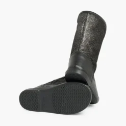 Menina Pisamonas Botas Menina Pele E Camurca Com Brilho