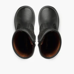 Menina Pisamonas Botas Menina Pele E Camurca Com Brilho