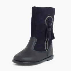 Menina Pisamonas Botas Menina Pele E Camurca Berloques