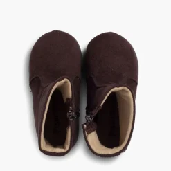 Menina Pisamonas Botas Menina Tipo Camurca Com Fecho-Eclair