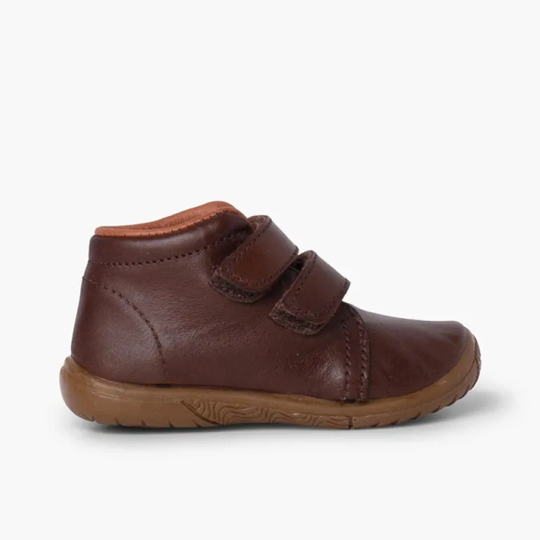 Menino Pisamonas Botas Pele Meninos Duplo Fecho Biqueira Reforcada