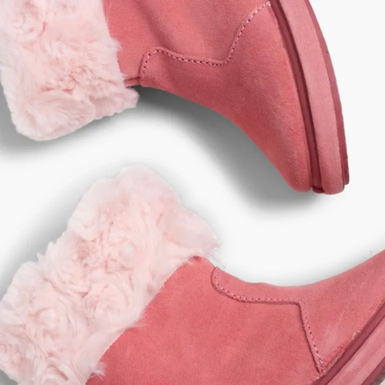 Menina Pisamonas Botas Pelo Meio Cano Com Fecho-Eclair