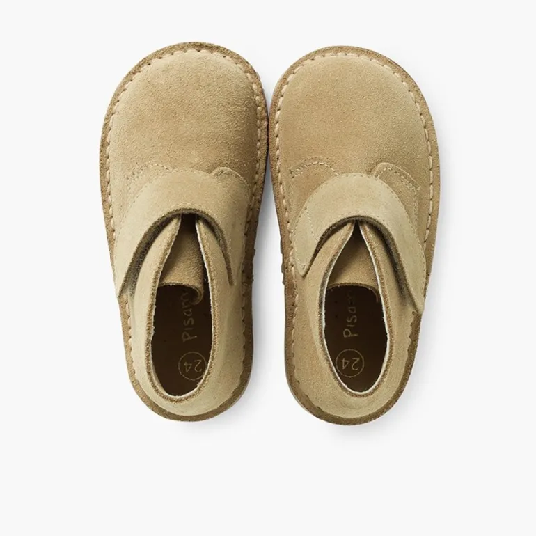 Menina Pisamonas Botas Safari Com Tiras Aderentes