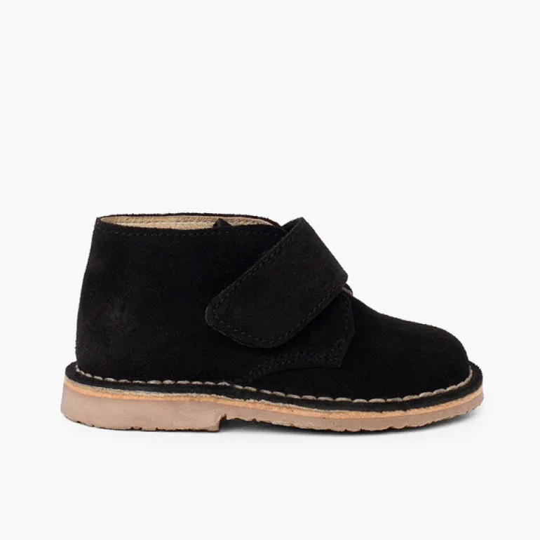 Menina Pisamonas Botas Safari Com Tiras Aderentes
