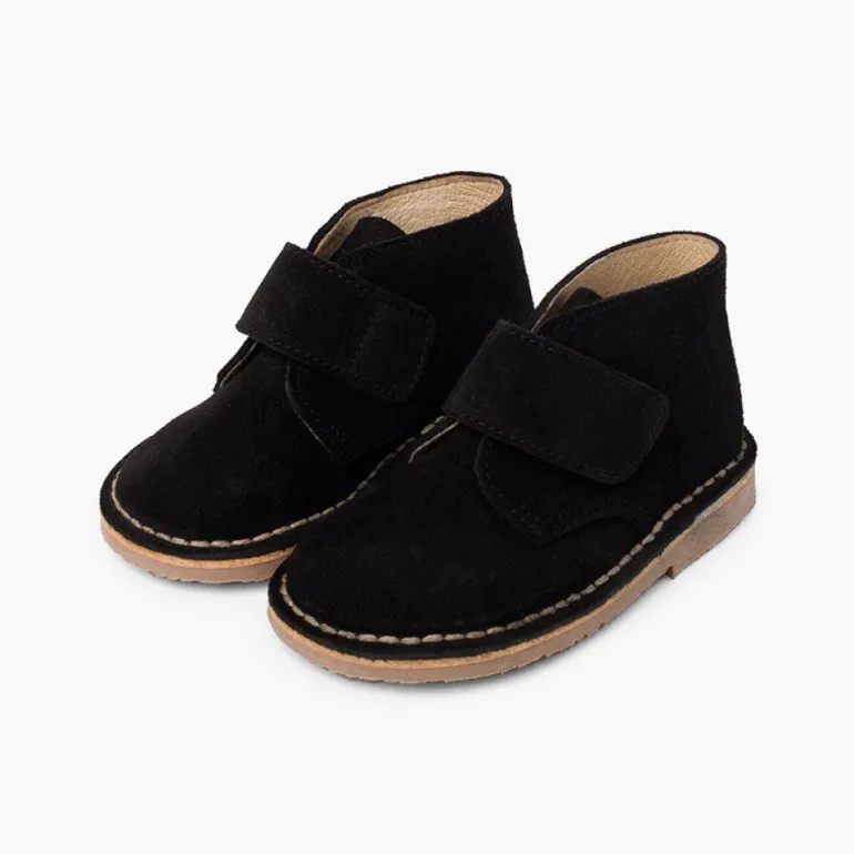 Menina Pisamonas Botas Safari Com Tiras Aderentes