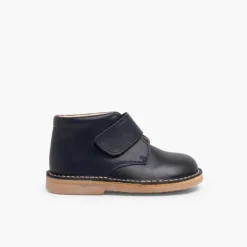 Menina Pisamonas Botas Safari Pele Com Tiras Aderentes