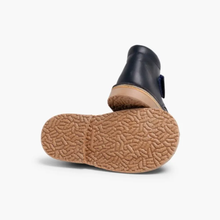 Menina Pisamonas Botas Safari Pele Com Tiras Aderentes
