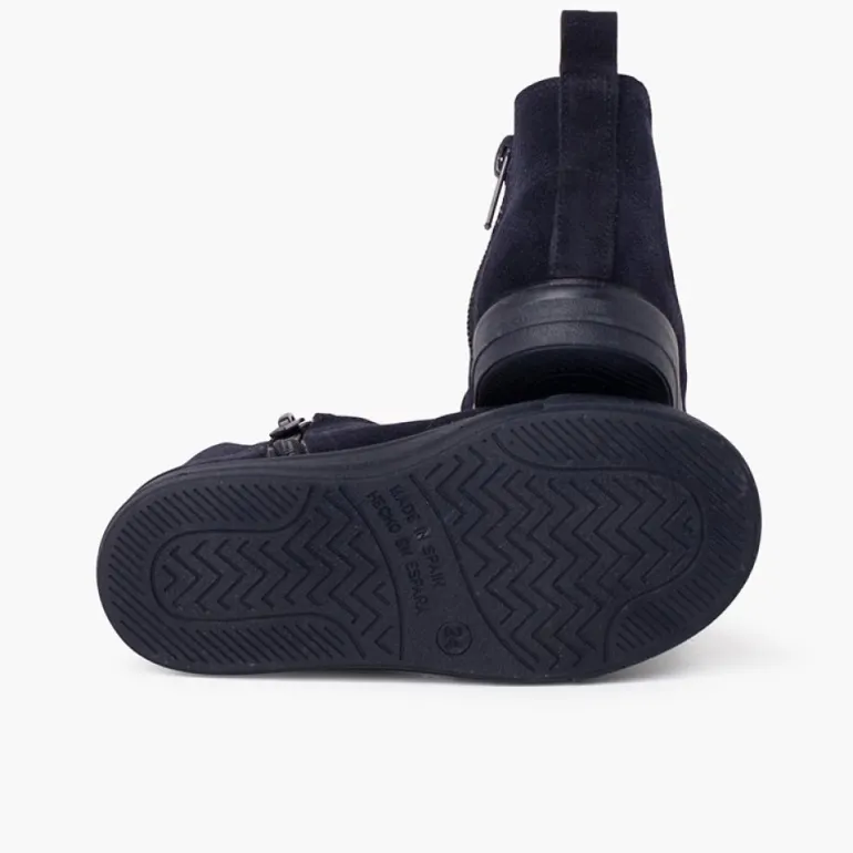 Menina Pisamonas Botas Sola Grossa Fecho-Eclair E Elastico Criancas