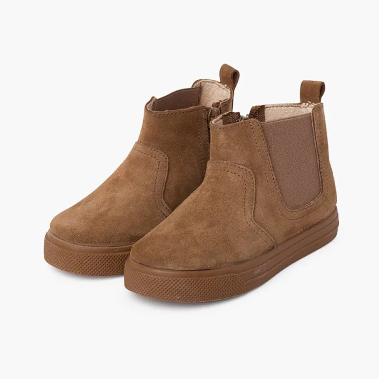 Menina Pisamonas Botas Sola Grossa Fecho-Eclair E Elastico Criancas
