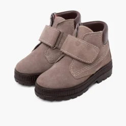 Menina Pisamonas Botas Sola Track Fecho Aderente Pespontos