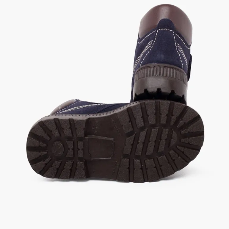 Menina Pisamonas Botas Sola Track Fecho Aderente Pespontos