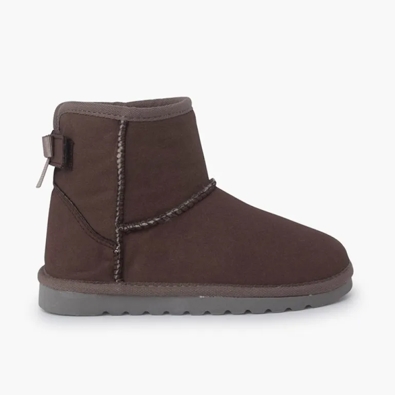 Menina Pisamonas Botas Tipo Australianas Laco Lateral