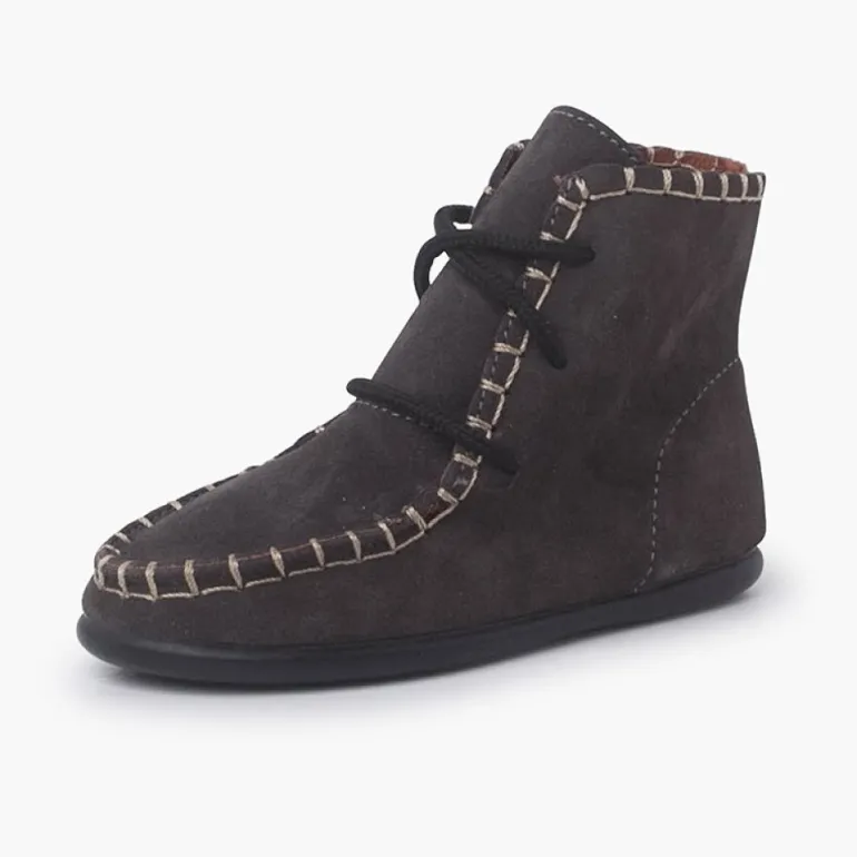 Menino Pisamonas Botas Tipo Moicanas Camurca Crianca